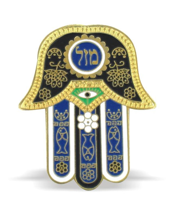 מגנט מזל כחול חמסה 4 * 5.5 ס"מ