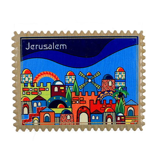 מגנט מקרמיקה "ירושלים אנגלית 8X6 ס"מ