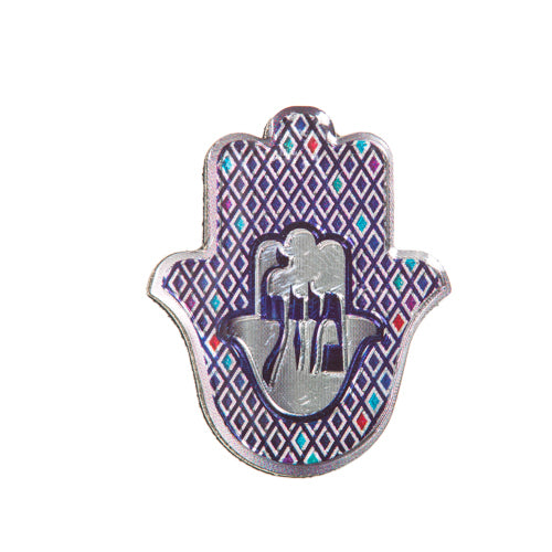 מגנט חמסה אפוקסי 5 ס"מ "מזל" מעויינים עברית