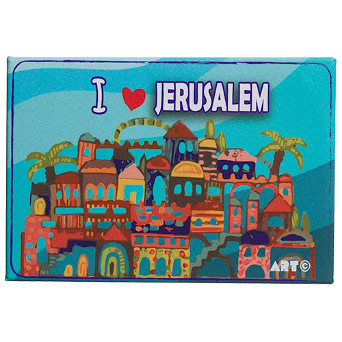 מגנט פח 5*8 ס"מ ירושלים אנגלית