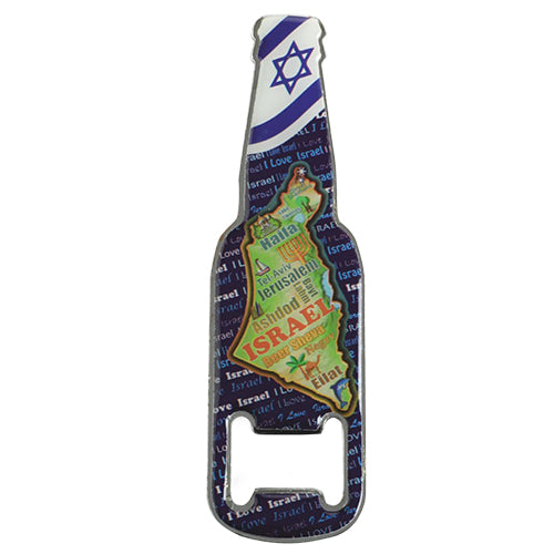 פותחן צורת בקבוק "מפת ישראל" 13 ס"מ