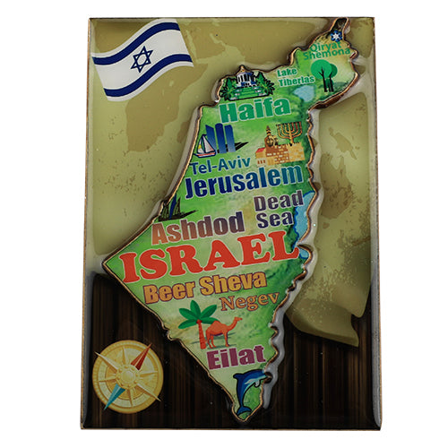 מגנט אפוקסי מפת ישראל 6x9 ס"מ