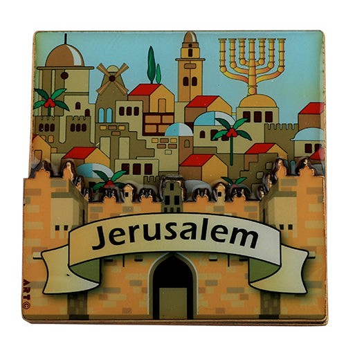 מגנט אפוקסי "ירושלים" 7x7 ס"מ
