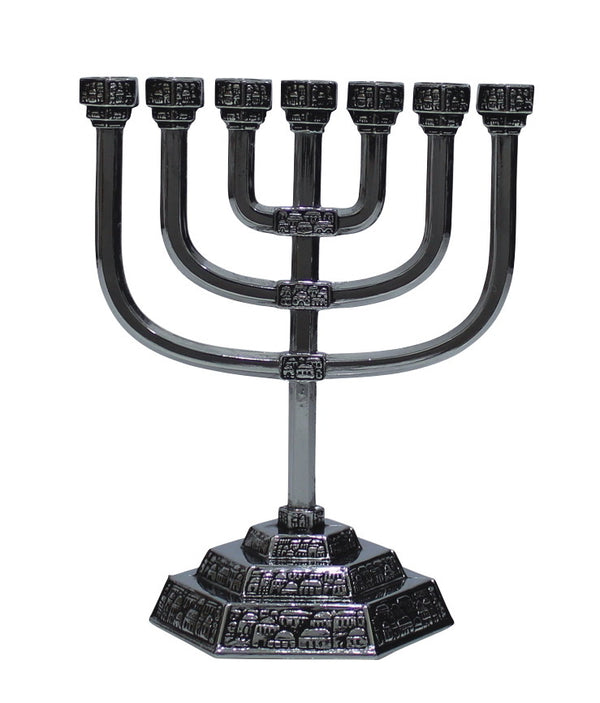 מנורה ניקל ירושלים 10 ס"מ